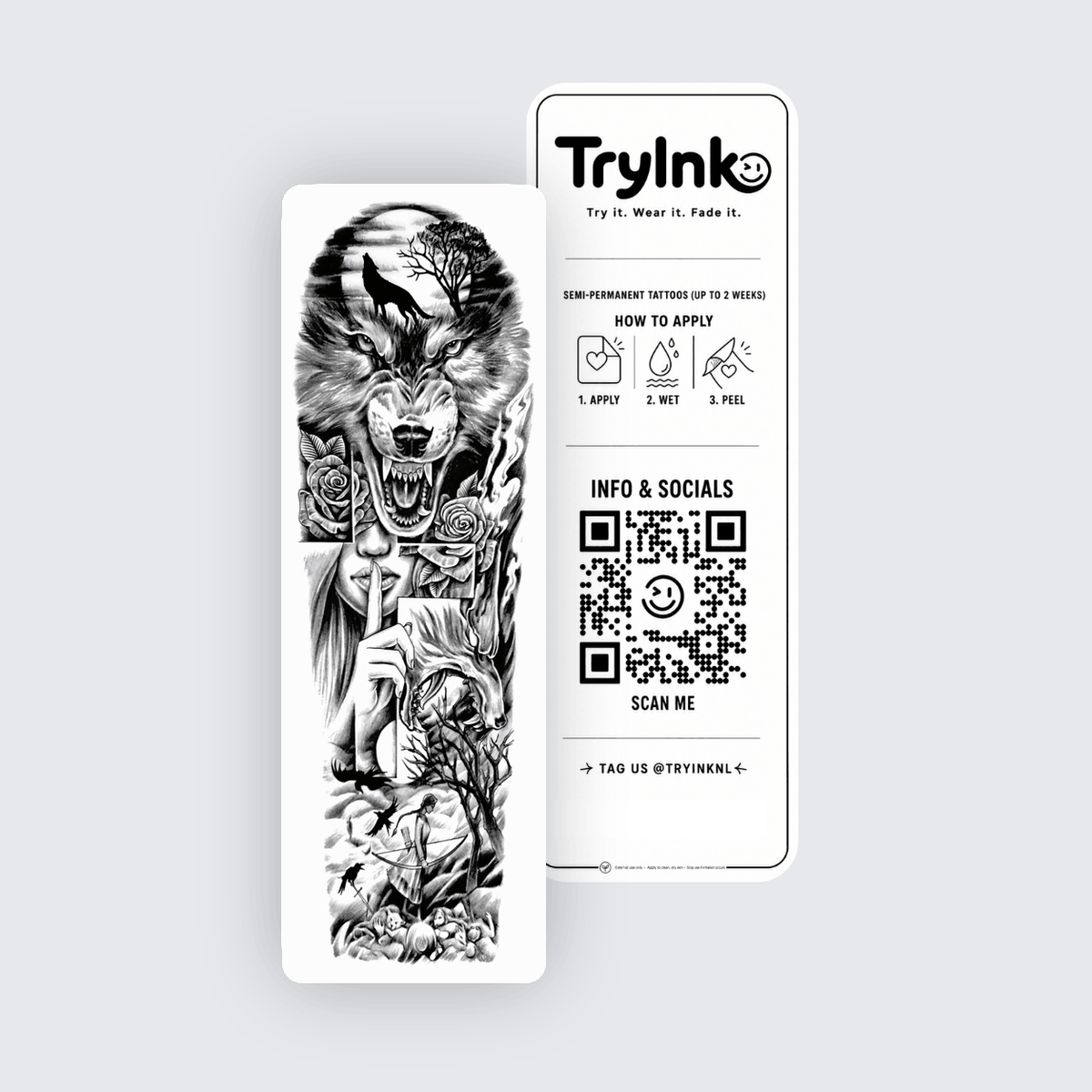 Alpha semi-permanent tattoo presentation