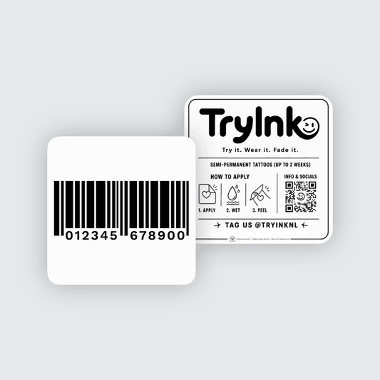 Barcode semi-permanent tattoo presentation