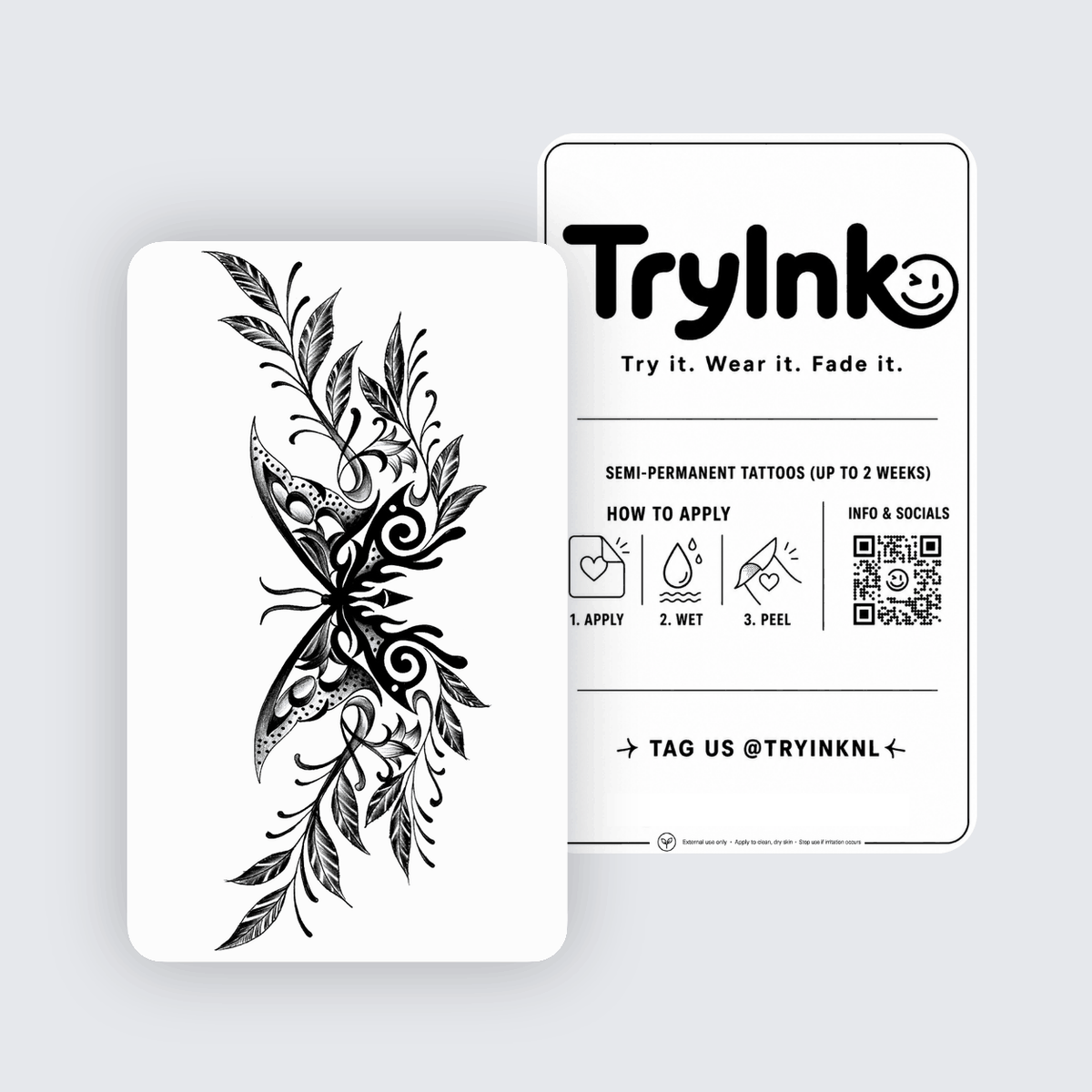 ButterTribal semi-permanent tattoo presentation