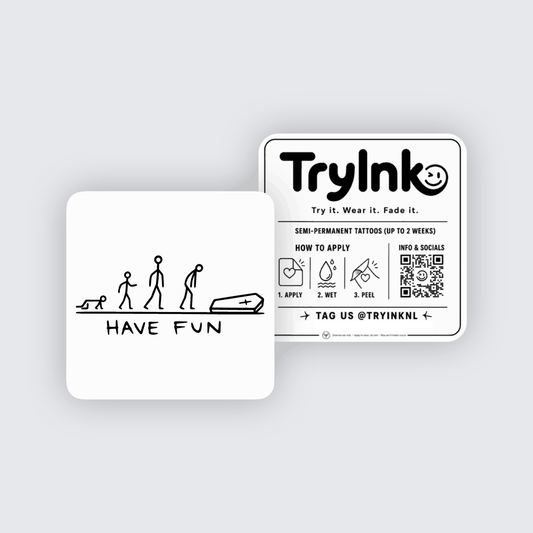 Cycle semi-permanent tattoo presentation