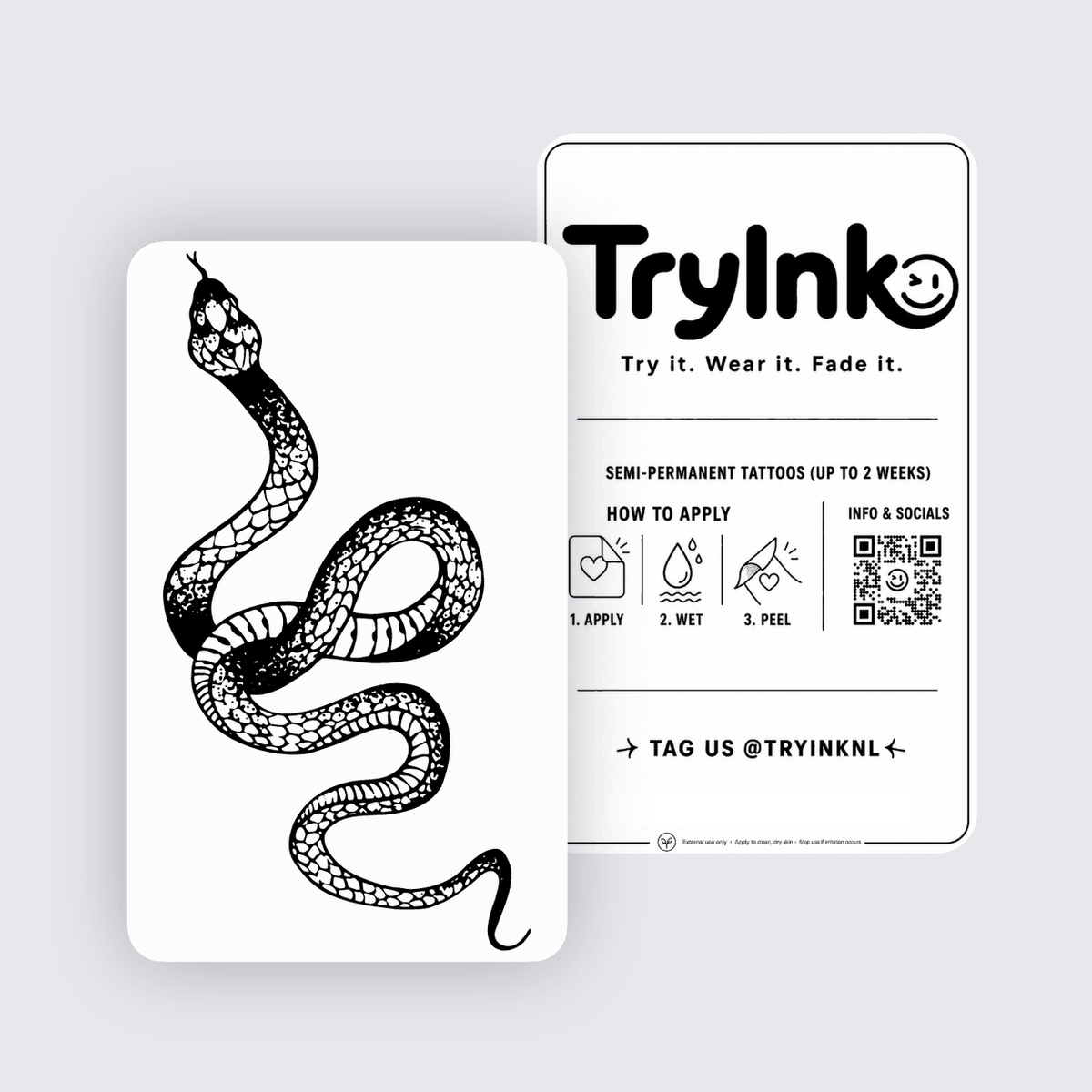 Everlasting Snake semi-permanent tattoo presentation