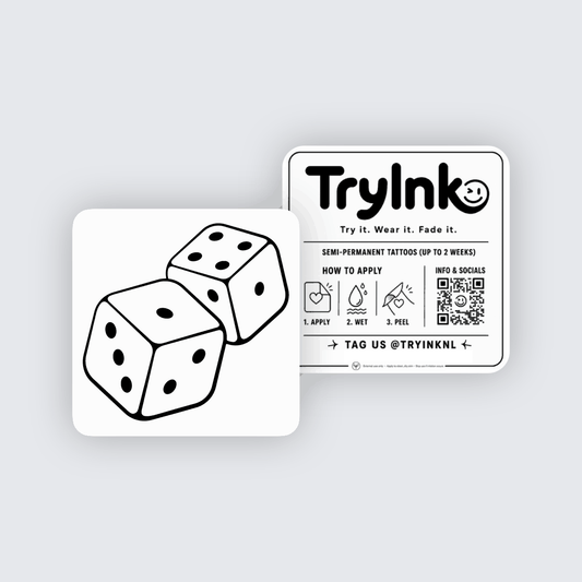 Fine Dices semi-permanent tattoo presentation