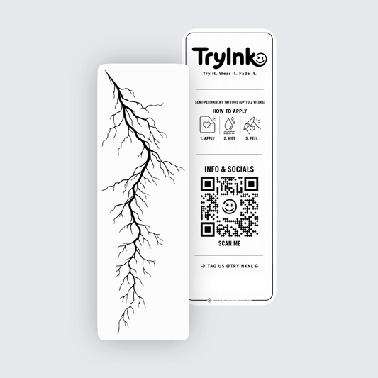 Giant Lightning semi-permanent tattoo presentation