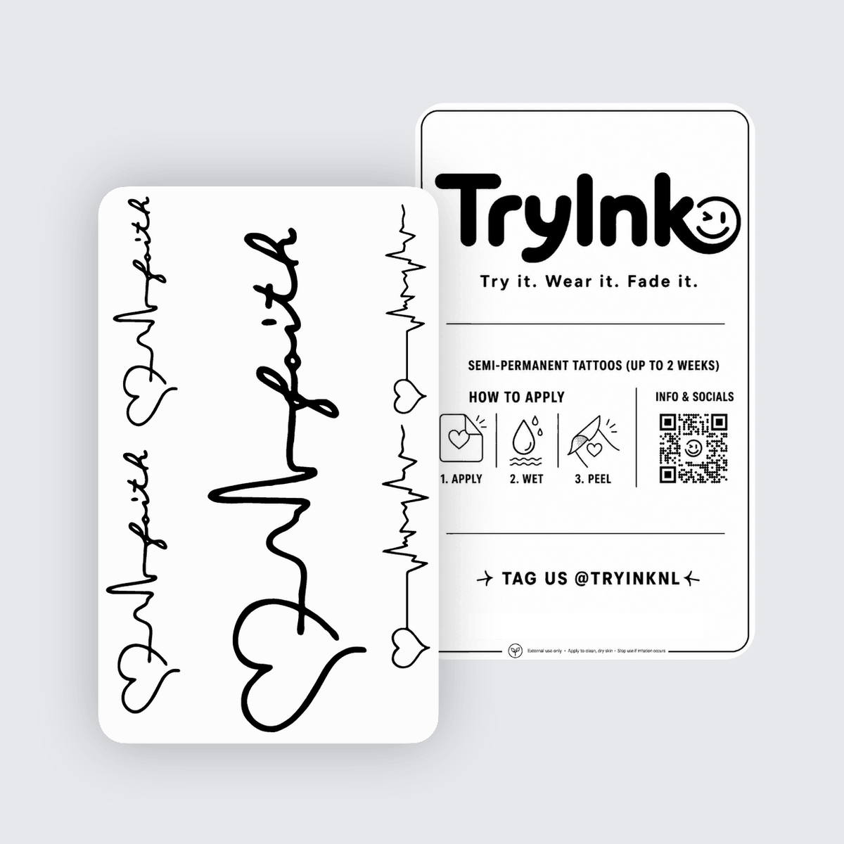 Life Line Set semi-permanent tattoo presentation