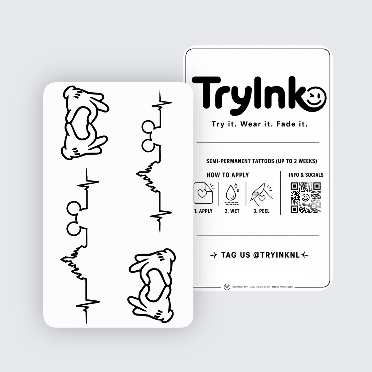 Mickey Line semi-permanent tattoo presentation