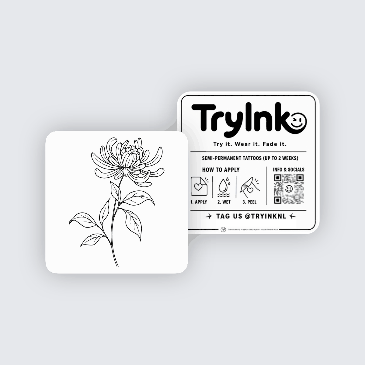 November - Chrysantemum semi-permanent tattoo presentation