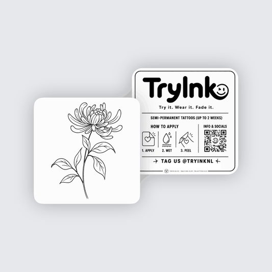 November - Chrysantemum semi-permanent tattoo presentation