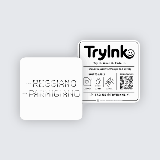 Reggiano semi-permanent tattoo presentation
