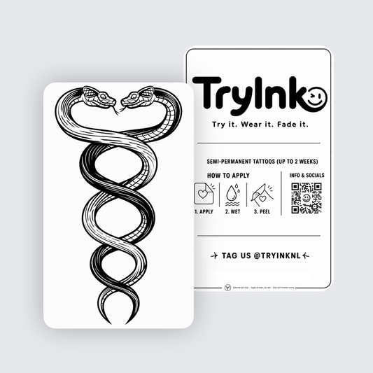 Twisted Snakes semi-permanent tattoo presentation