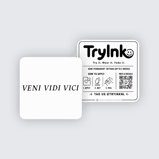 Veni Vidi Vici semi-permanent tattoo presentation