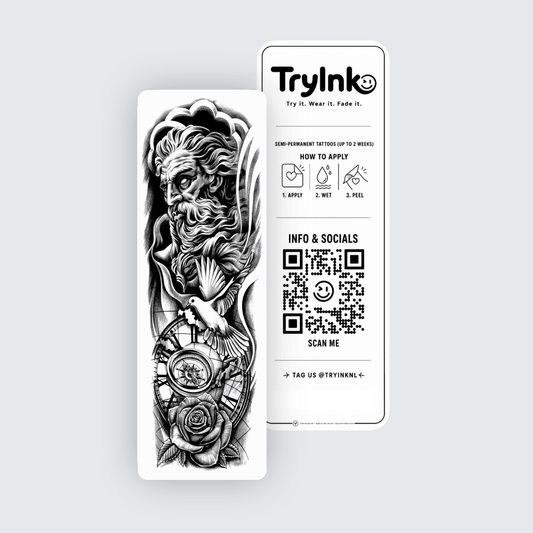 Zeus semi-permanent tattoo presentation